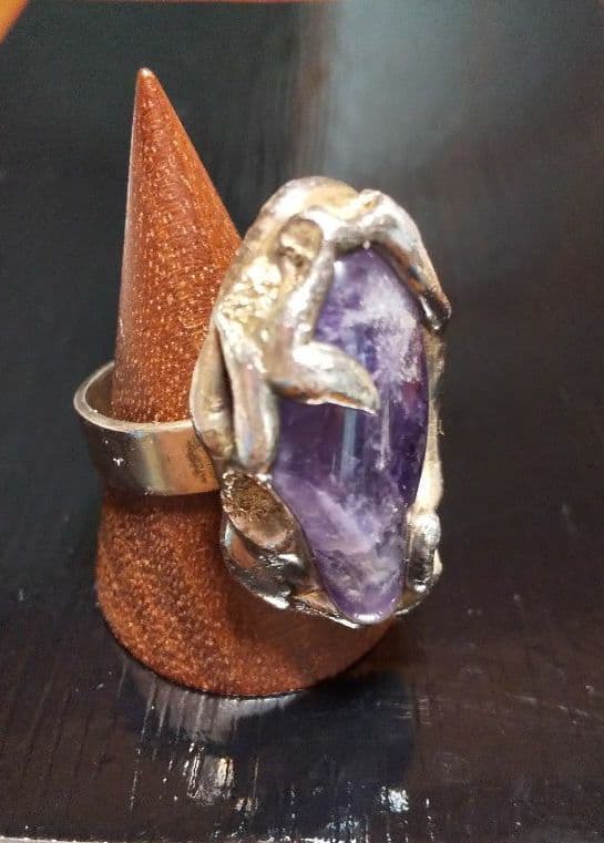 指輪　リング　作家物　海外アーティスト　刻印あり　ユニセックス　フリーサイズ