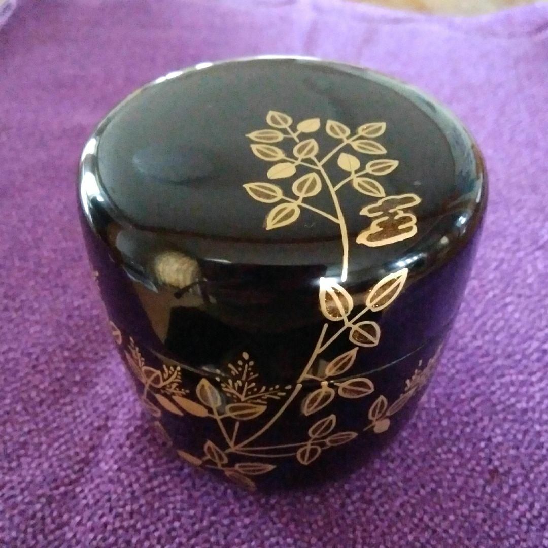 未使用品 金蒔絵　春路　棗　茶入　本漆器　茶道　美術品