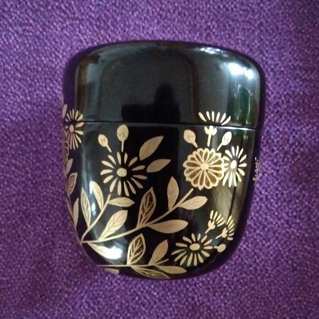 未使用品 金蒔絵　春路　棗　茶入　本漆器　茶道　美術品