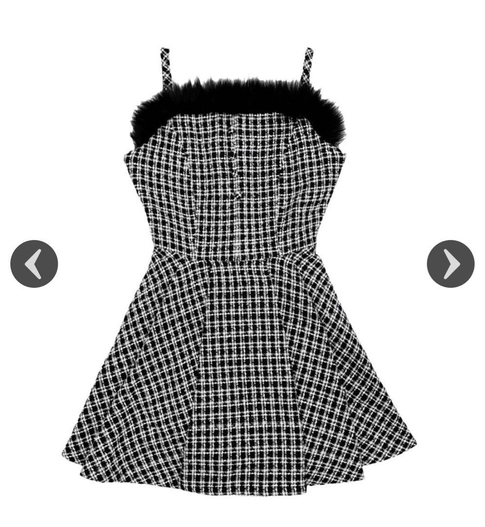 ｍｉｃｈｅｌｌＭａｃａｒｏｎ　フェザーツイードニットセットワンピース