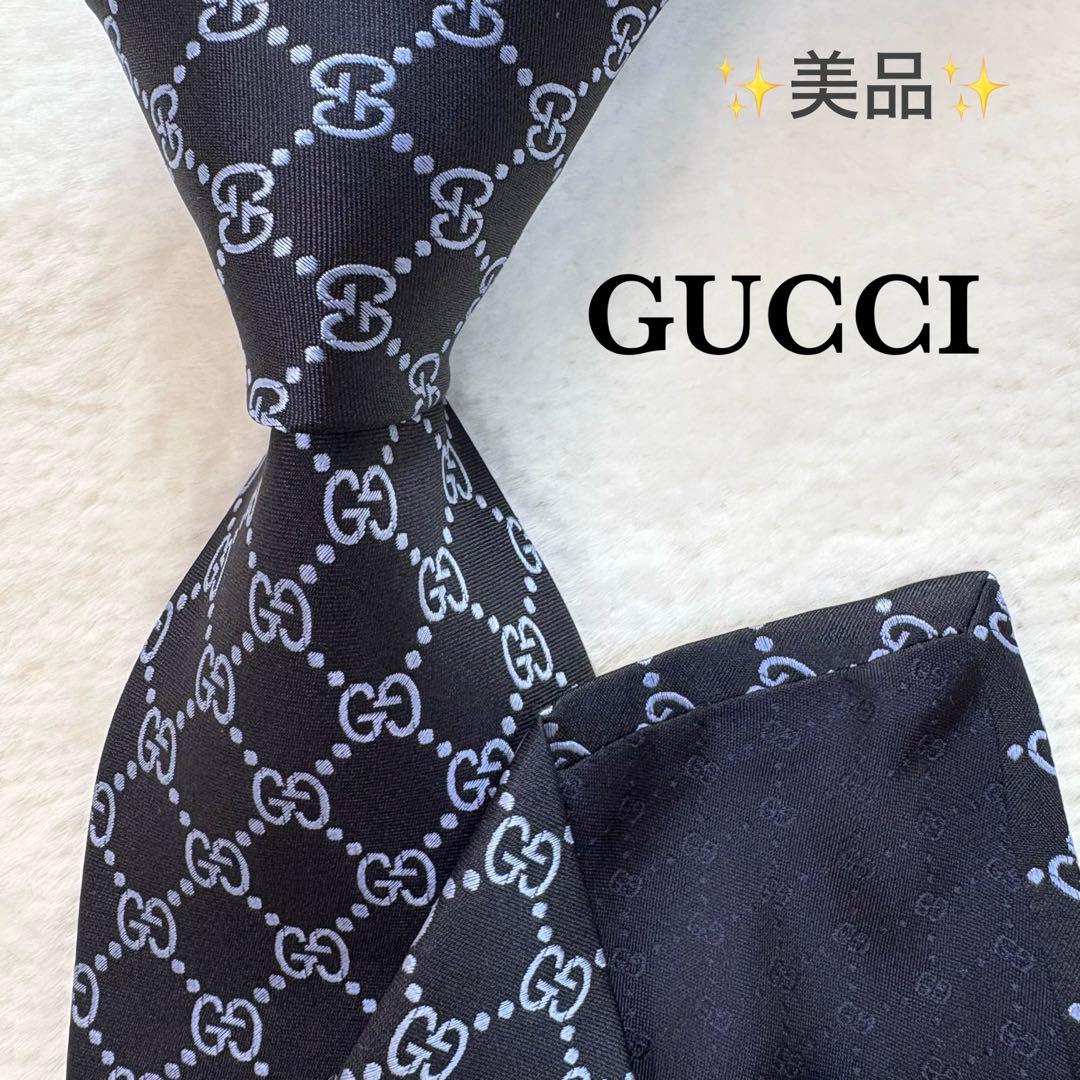 美品✨GUCCI グッチ　ネクタイ　GG柄　GGパターン　GGスプリーム