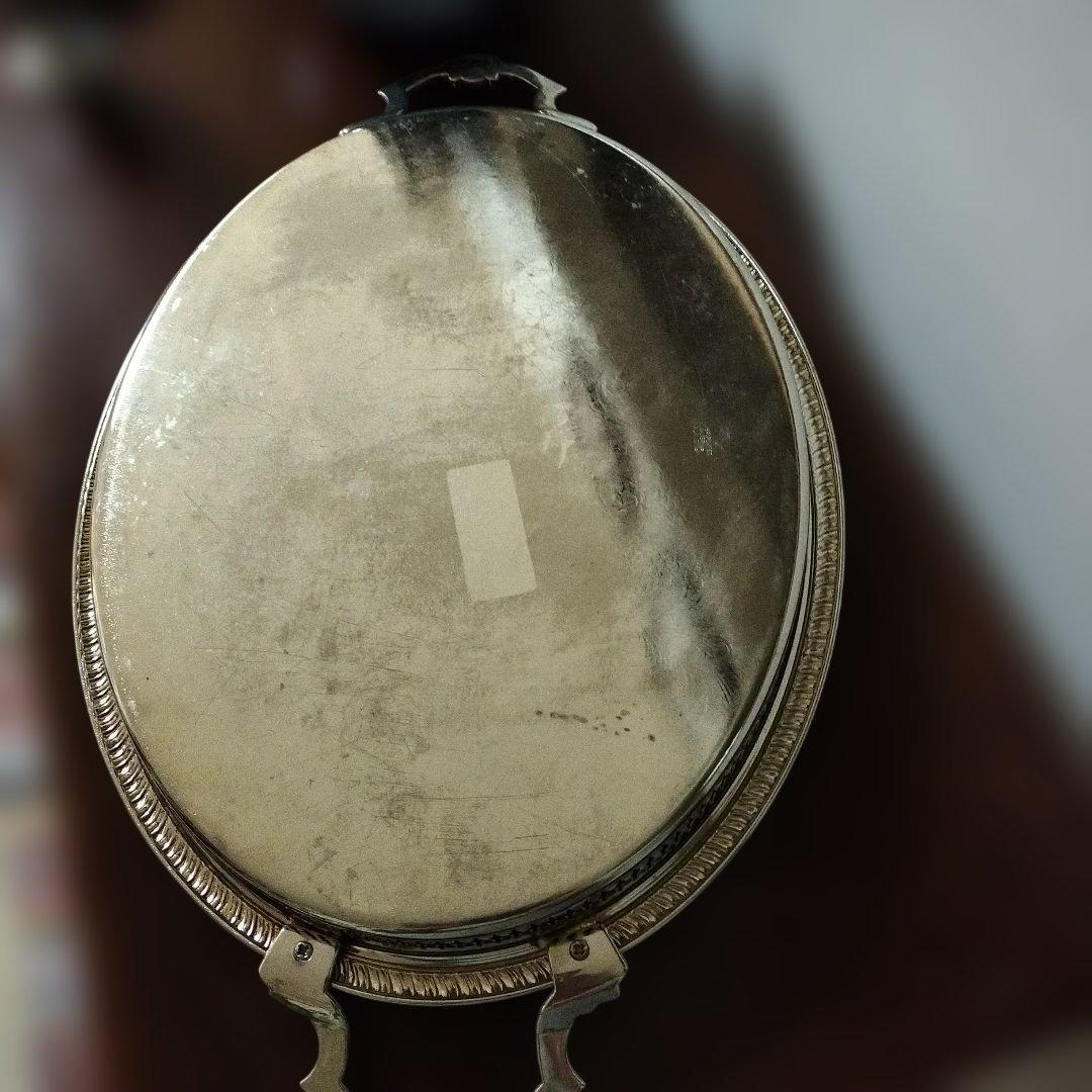 ＜英国ビンテージ＞　シルバートレイ　キャバリア　銀盆　シルバープレート