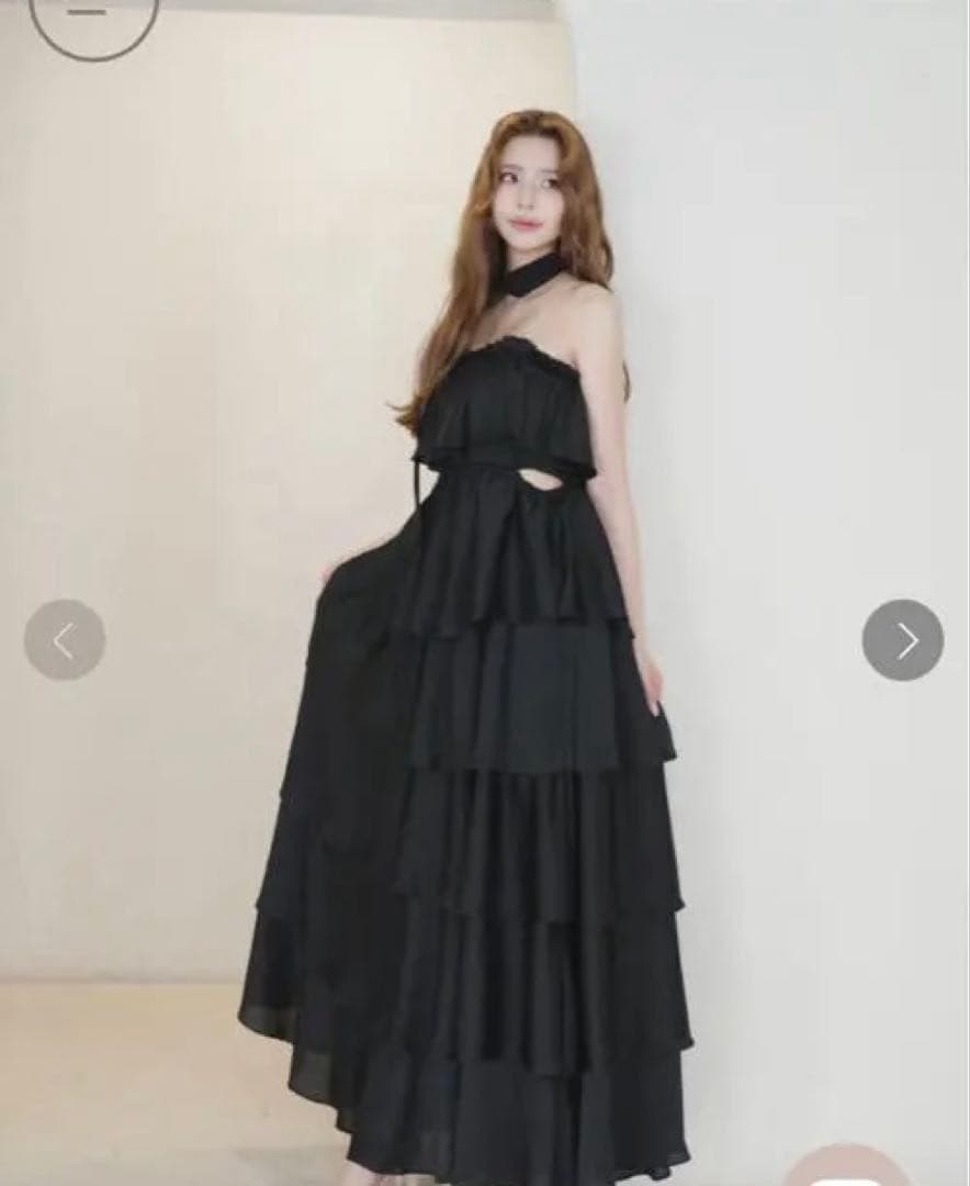 Randy ティアードビジューロングワンピース