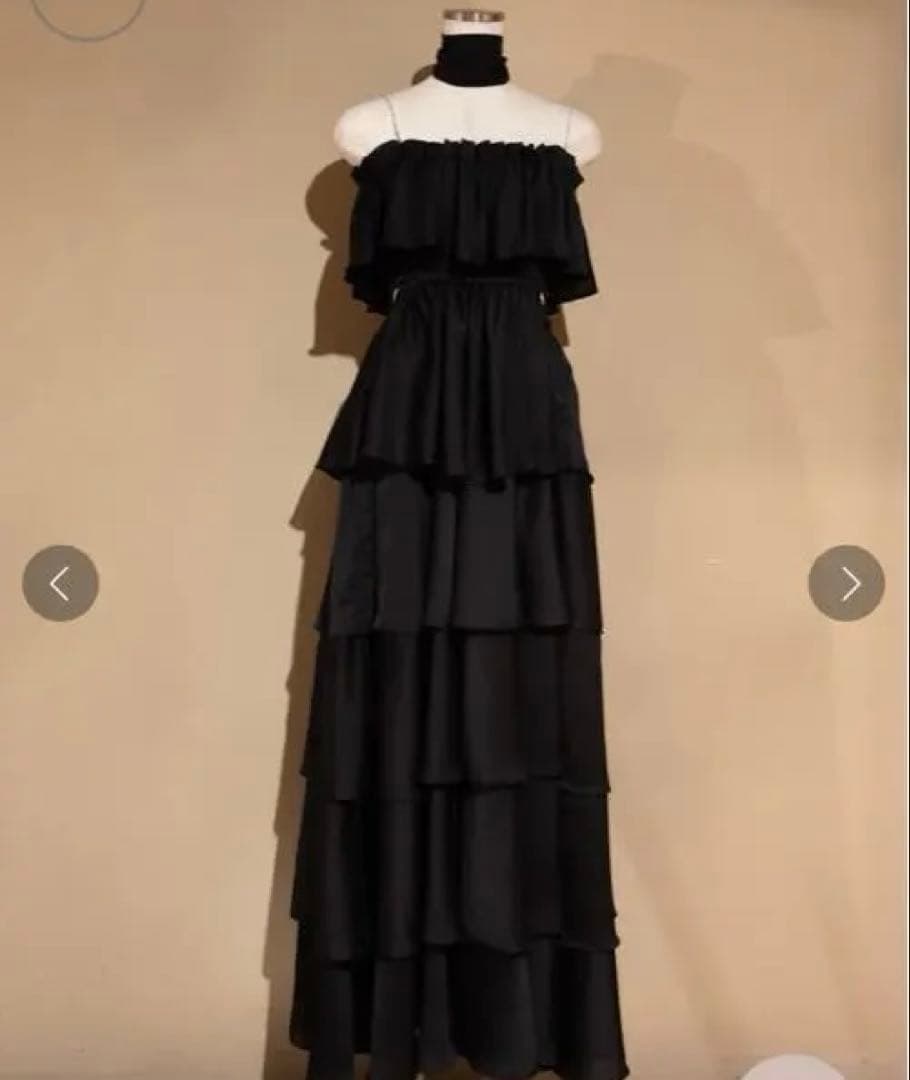 Randy ティアードビジューロングワンピース