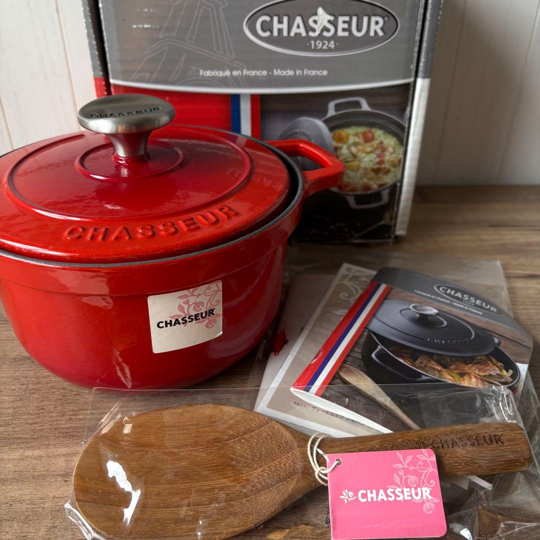 【未使用　少々難あり】シャスール　ホーロー鍋 鋳鉄鍋　コクエル16㎝　1.7L