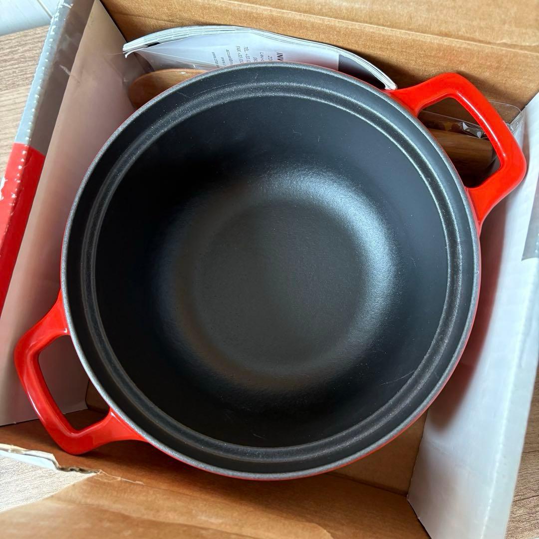 【未使用　少々難あり】シャスール　ホーロー鍋 鋳鉄鍋　コクエル16㎝　1.7L