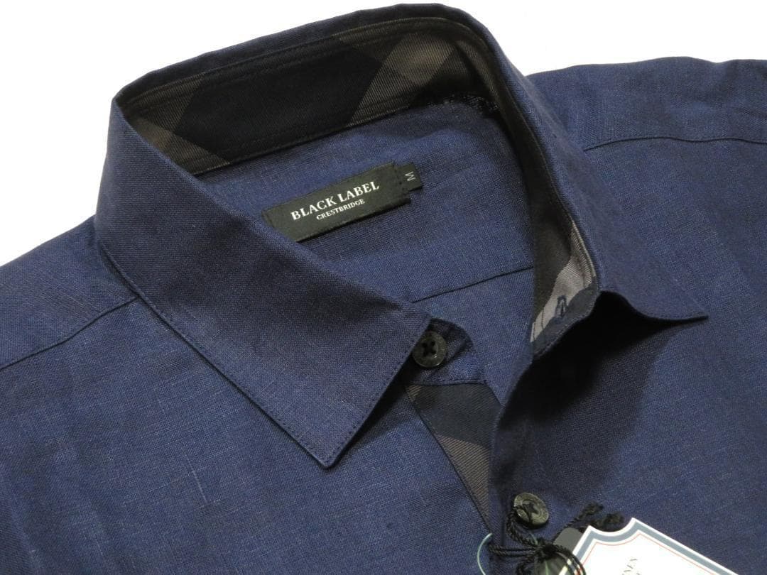 ブラックレーベル クレストブリッジ 半袖シャツ　Mサイズ　25,300円 紺系