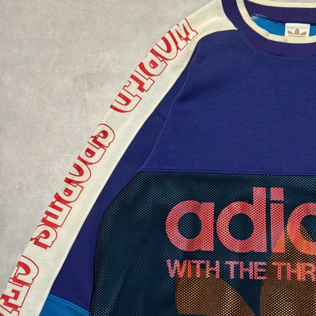 珍品 90s デサント製 adidas メッシュ ロンT DM1466