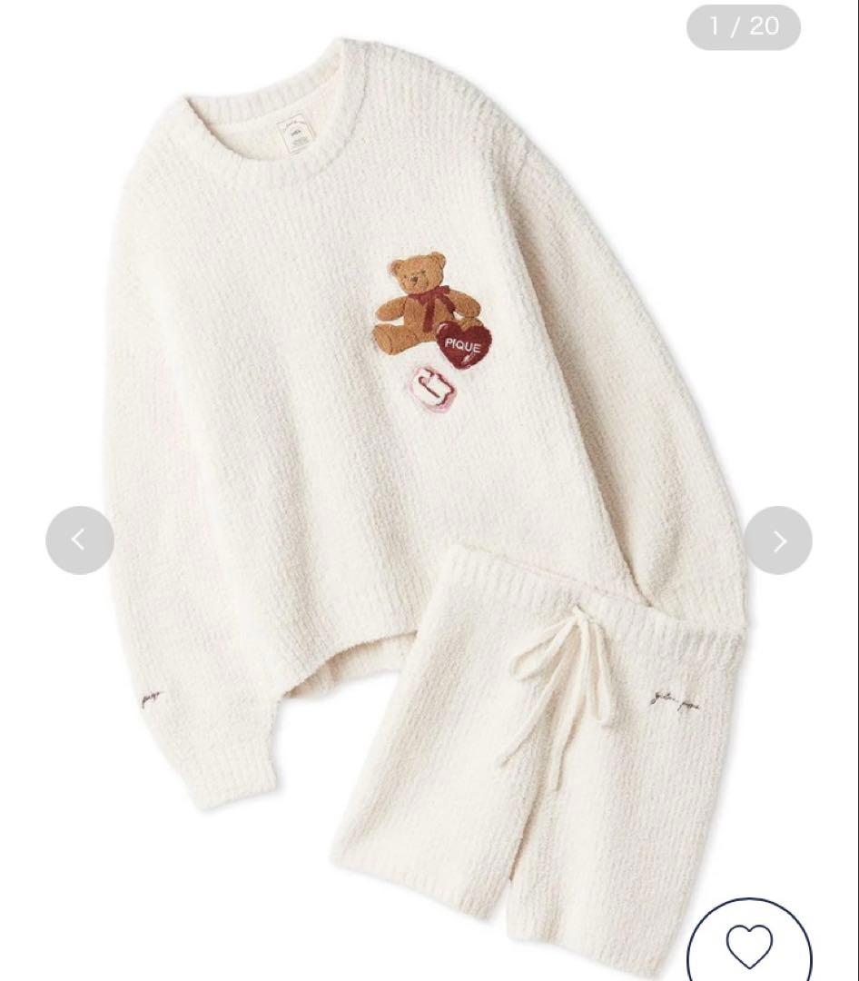 ジェラートピケ ベビモコベアさがらプルオーバー＆ショートパンツ　くま