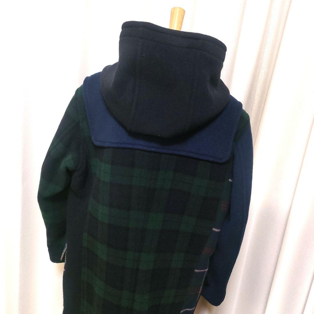 【極美品】希少 ロンドントラディション チェック切り替え ウール ダッフルコート