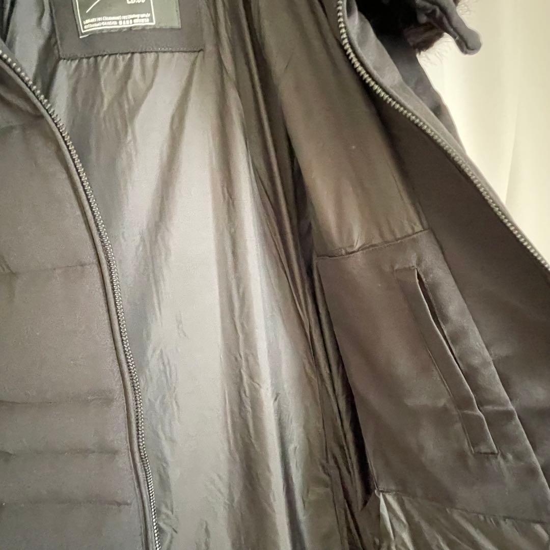 「西川ダウン(R)」ナノユニバース　サージロングダウン　ブラック　サイズL