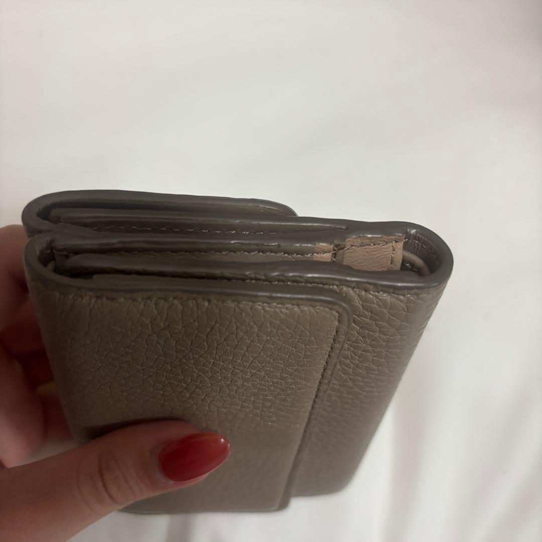 【ほぼ未使用】Chloé グレー レザー 三つ折り財布