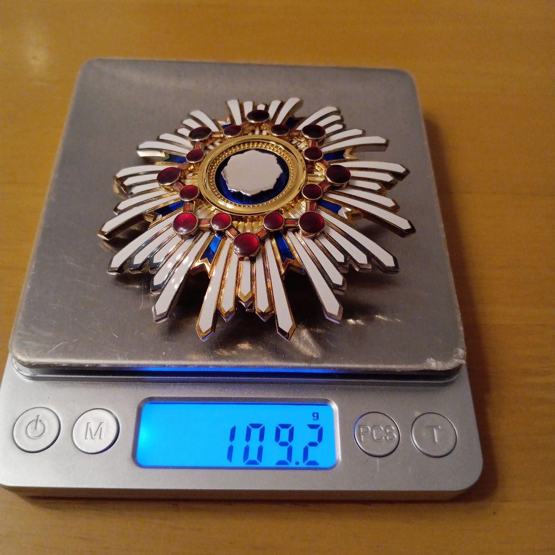 【レア 美品】勲二等瑞宝章 明治勲章 平成初期タイプ 純銀製 徽章 勲章