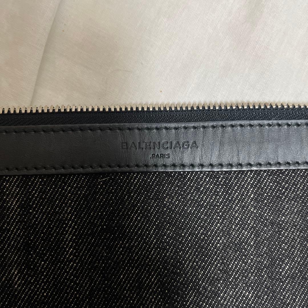 バレンシアガ ネイビーカバス　L ブラックデニム