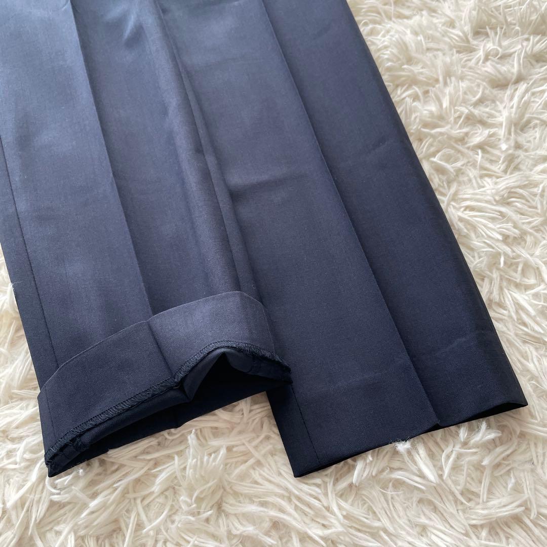 【専用Theory】パンツスーツ ノーカラージャケット ストレッチ ネイビーM