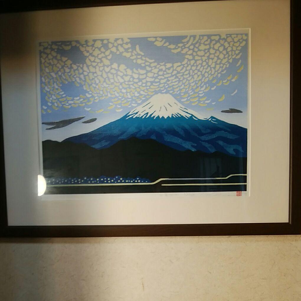 版画　　題　白富士