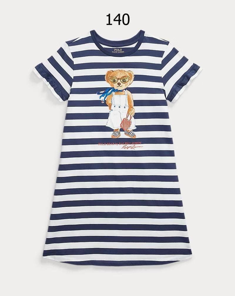 ラスト１2025新品新作ラルフローレンポロベアガールズ 　ワンピースM（140）