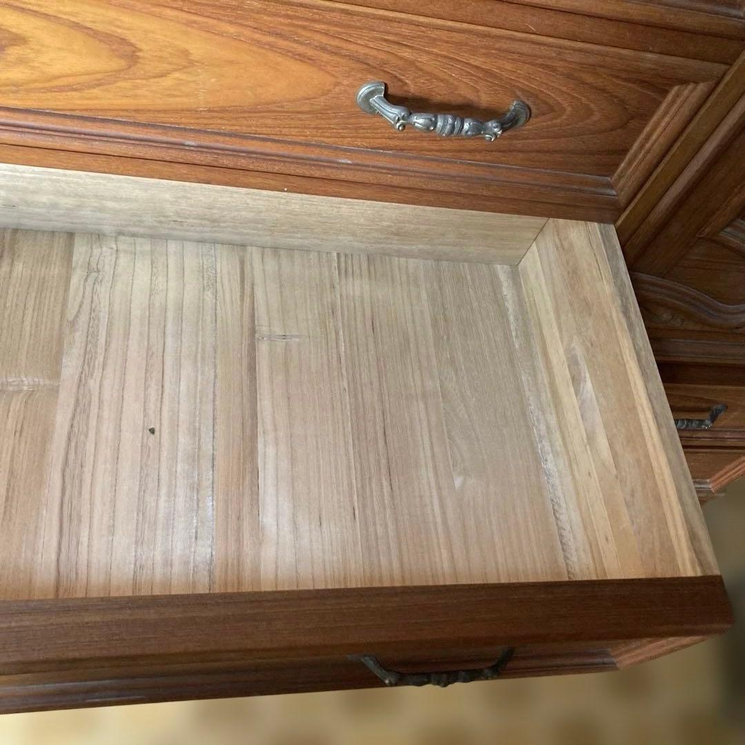 高級婚礼家具 木目調タンス 引き出し付き　　 婚礼家具の中の和ダンス