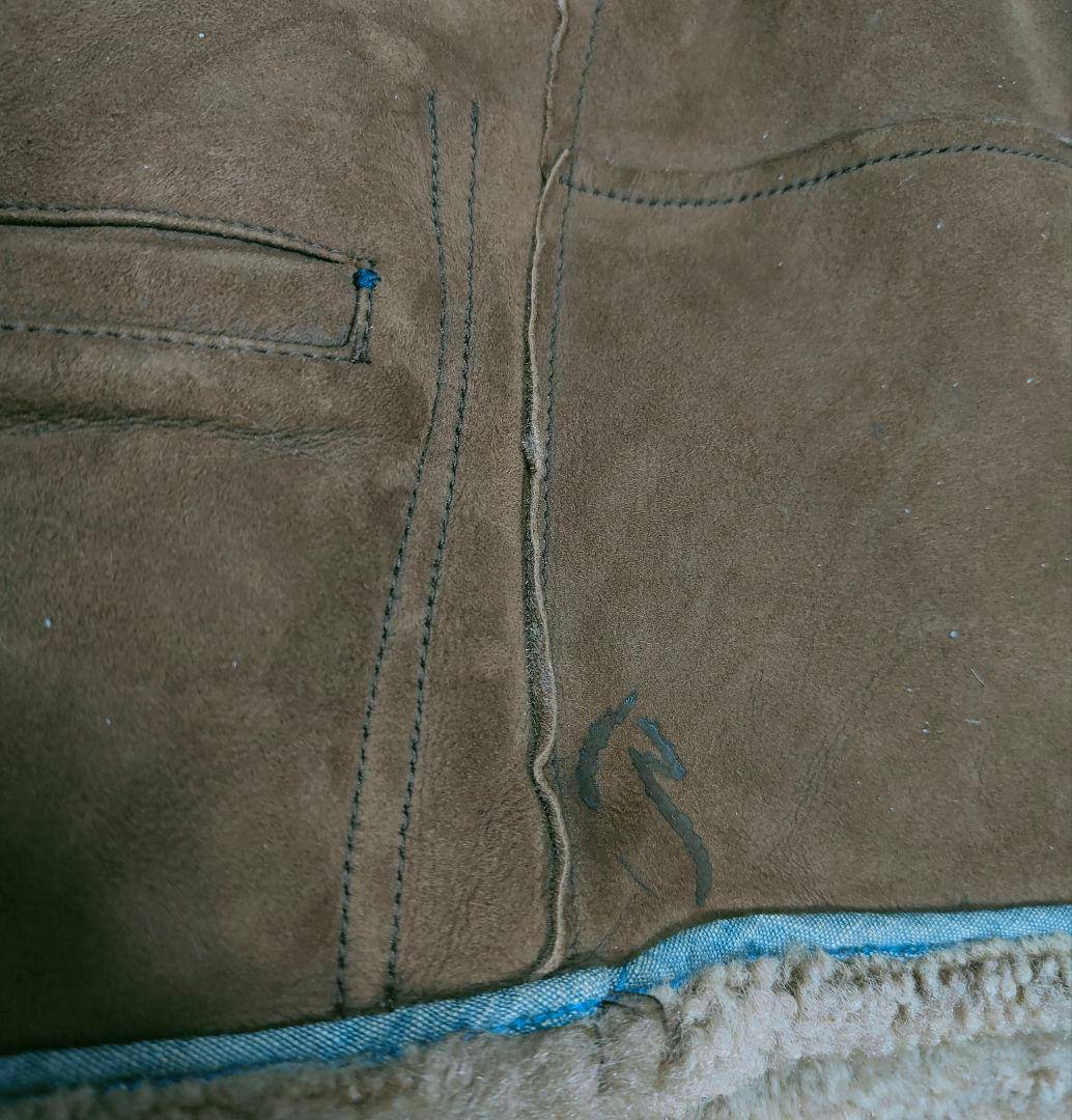 45rpm　ベスト 　 リアルファーと羊毛皮のリバーシブルベスト