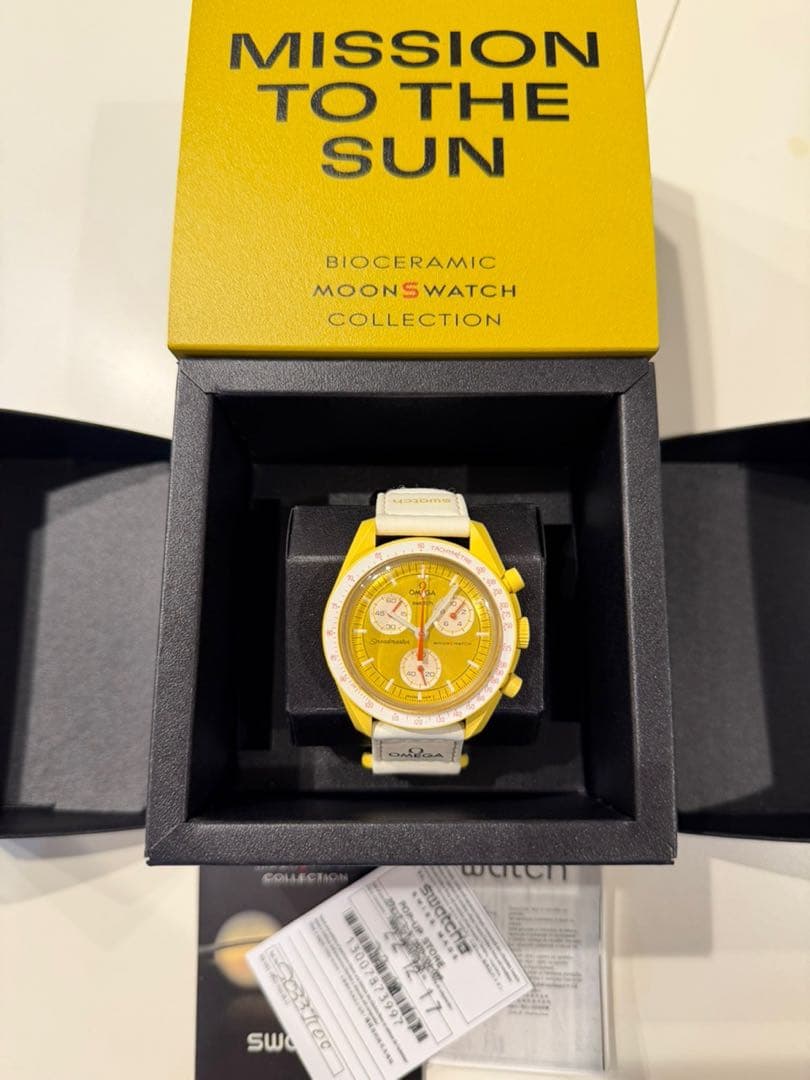 美品　オメガ×スウォッチ　サン　ムーンスウォッチ　イエロー　OMEGA