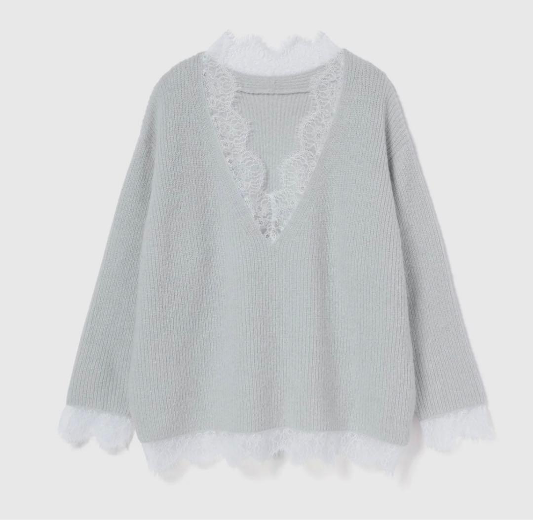 SeeRoomlynn Eye Lash Laceニットトップス
