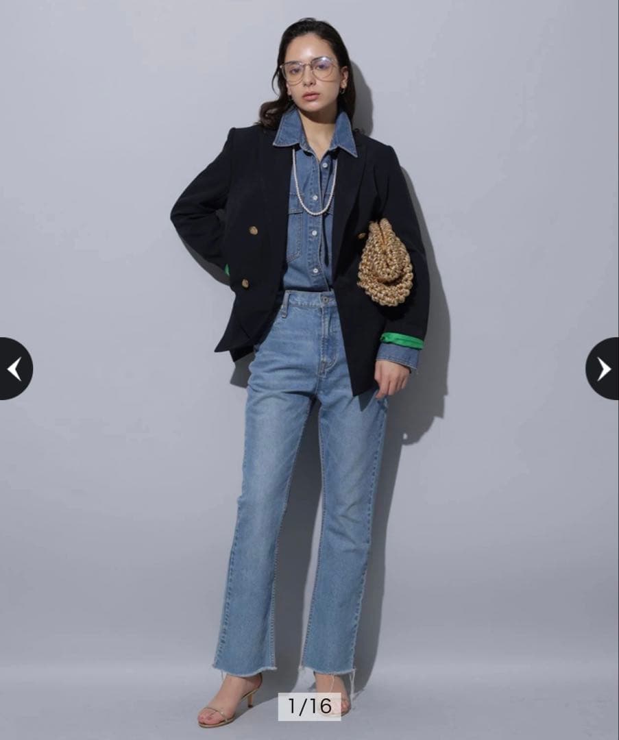 Arpege story セミフレアデニムパンツ Mサイズ