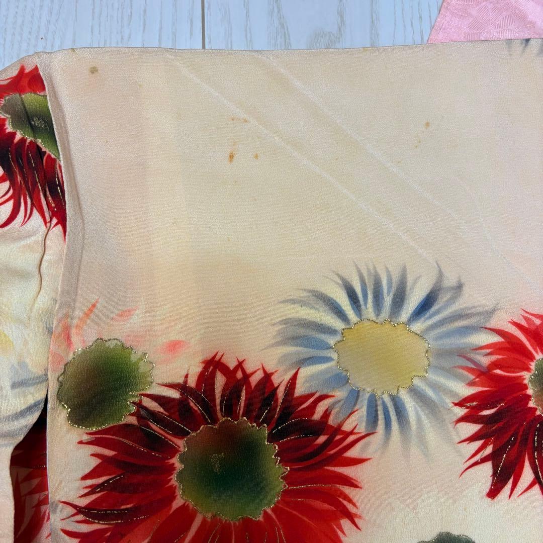 アンティーク着物　子供　七五三 珍しい柄　希少　しつけ付き　レア