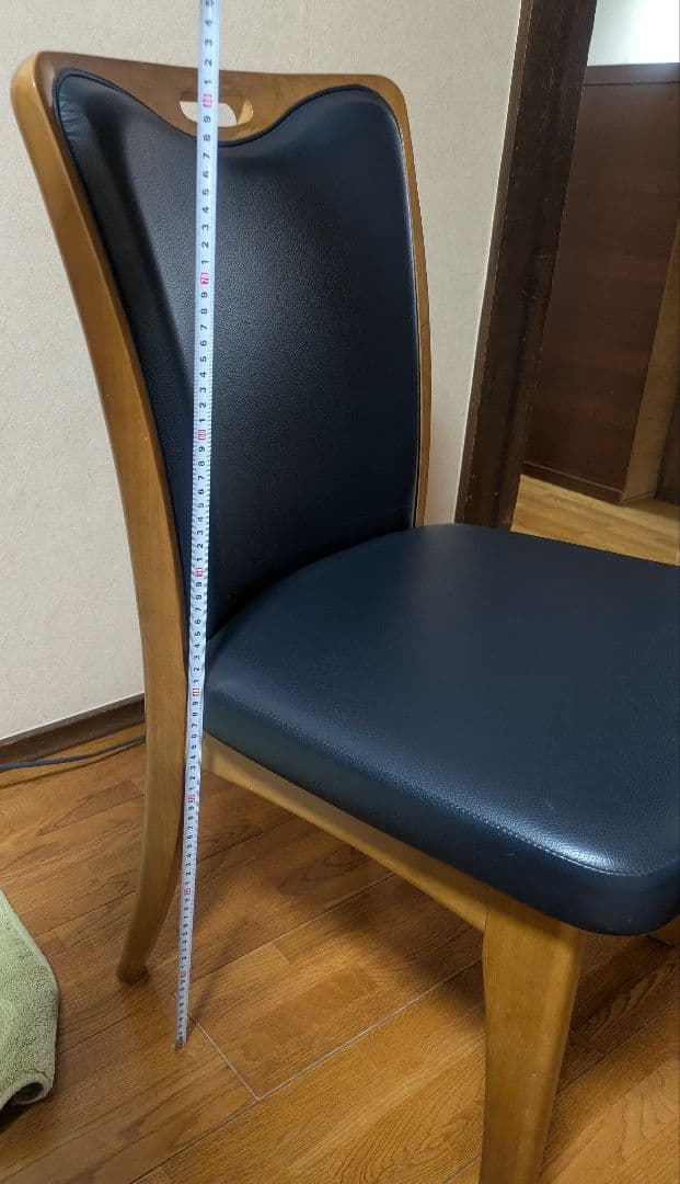 濃紺　ダイニングチェア 4脚セット　引き取り限定