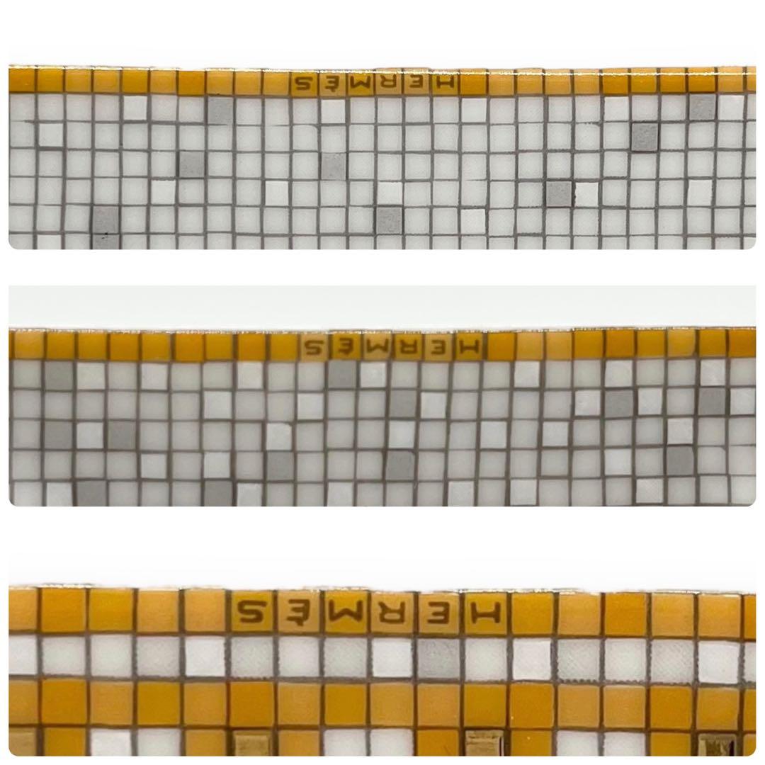【新品未使用】エルメス　モザイク　角皿　3枚セット　ゴールド　スクエアプレート
