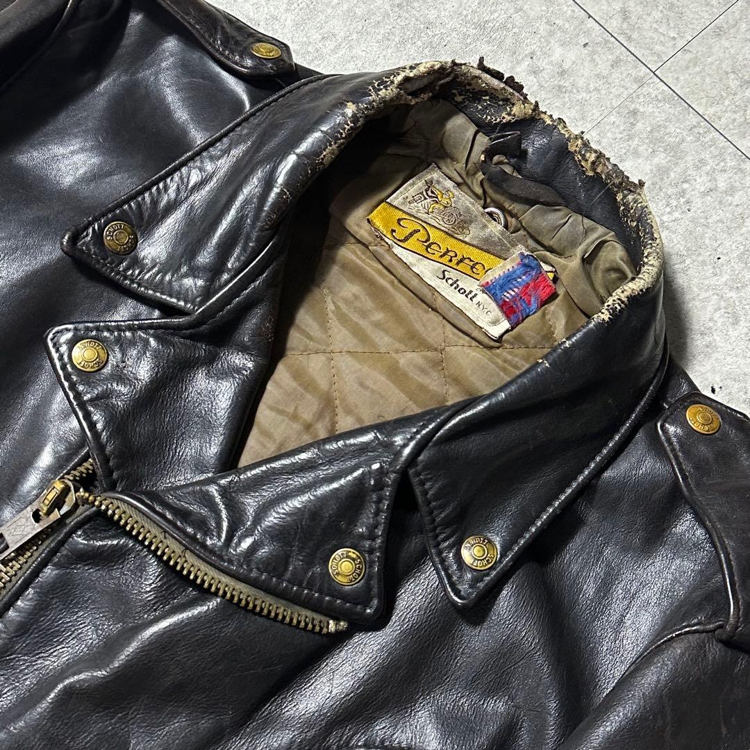 80s Schott 118J 42サイズ ダブルライダース カウハイド