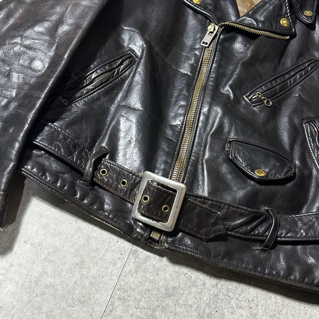 80s Schott 118J 42サイズ ダブルライダース カウハイド