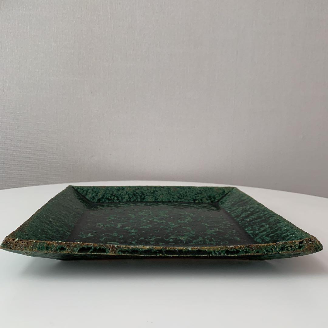 浅井純介　織部　角皿