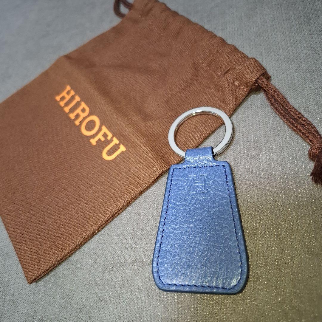 【未使用品】HIROFU ヒロフ キーホルダー 靴べら レザー 本革 ブルー