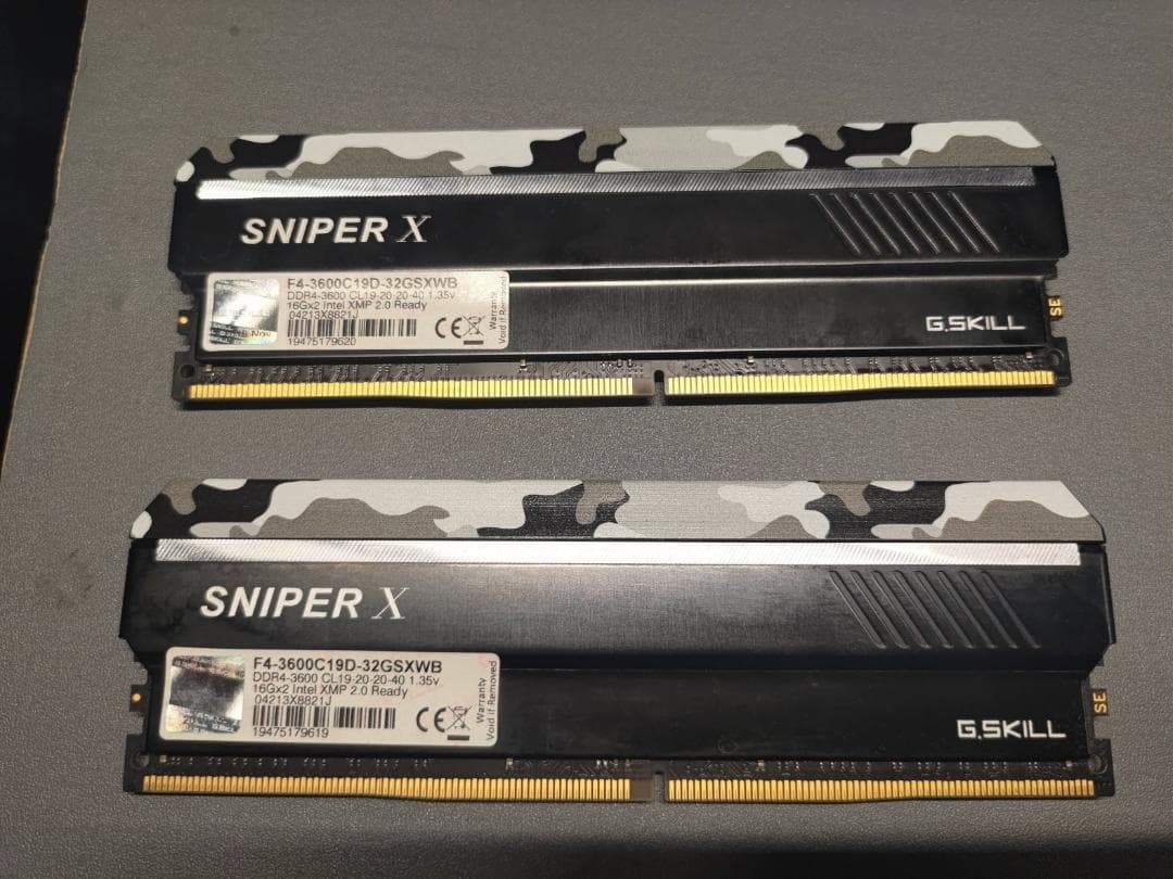 G.skill F4-3600C19D-32GSXWB 16G×2 その①