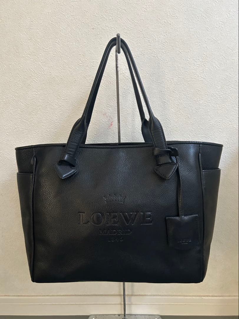 LOEWE 黒 レザートートバッグ