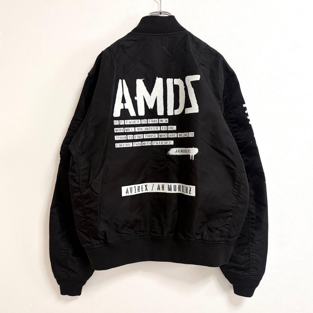 【美品XL】AVIREX×AH murderz MA-1 ブルゾン 黒