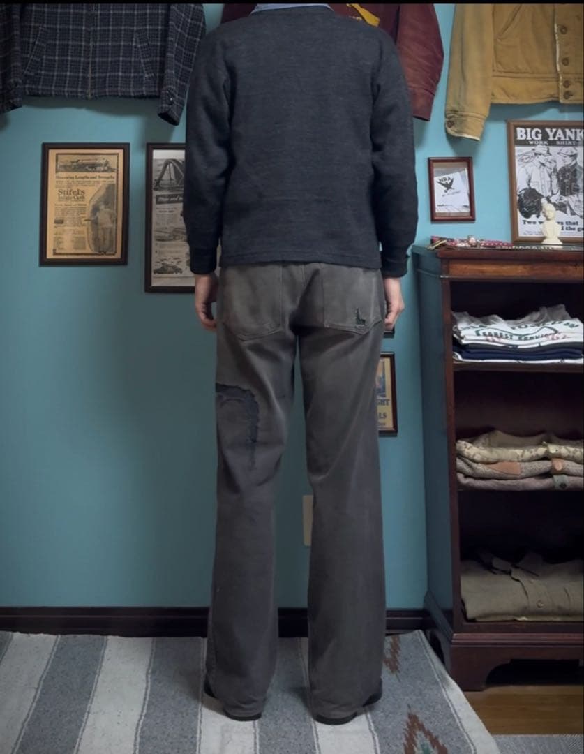 30s 40s カーディガン　ウール　ワークカーディガン