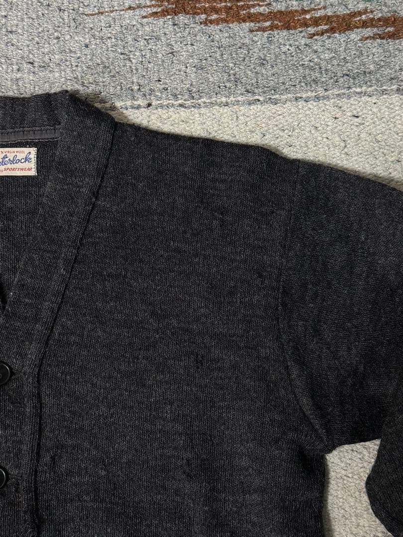 30s 40s カーディガン　ウール　ワークカーディガン