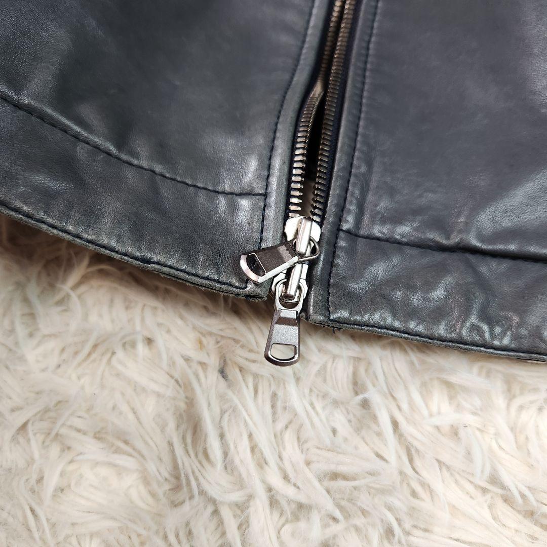 超高級 ブルネロクチネリ シングルライダース ラムレザー ダブルジップ M