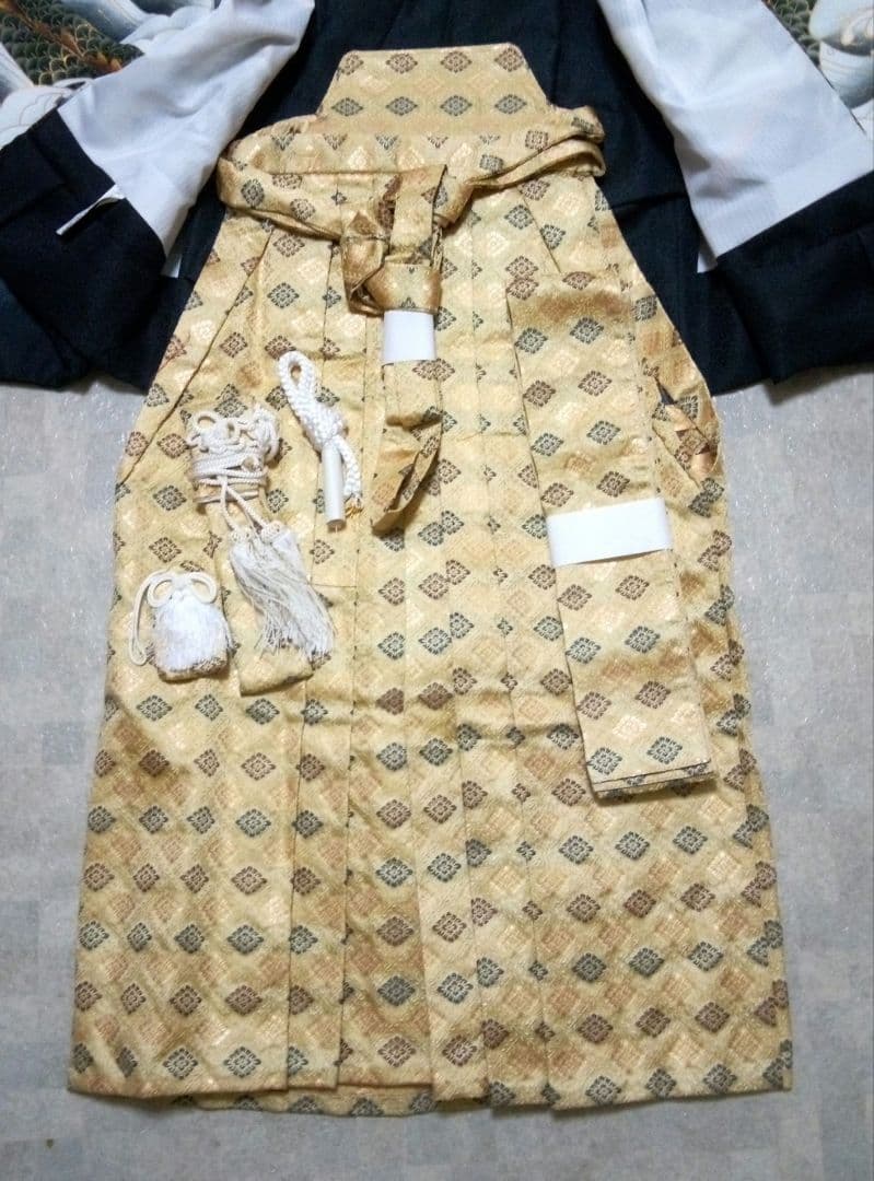 【七五三5歳用】羽織、着物、金蘭袴セット