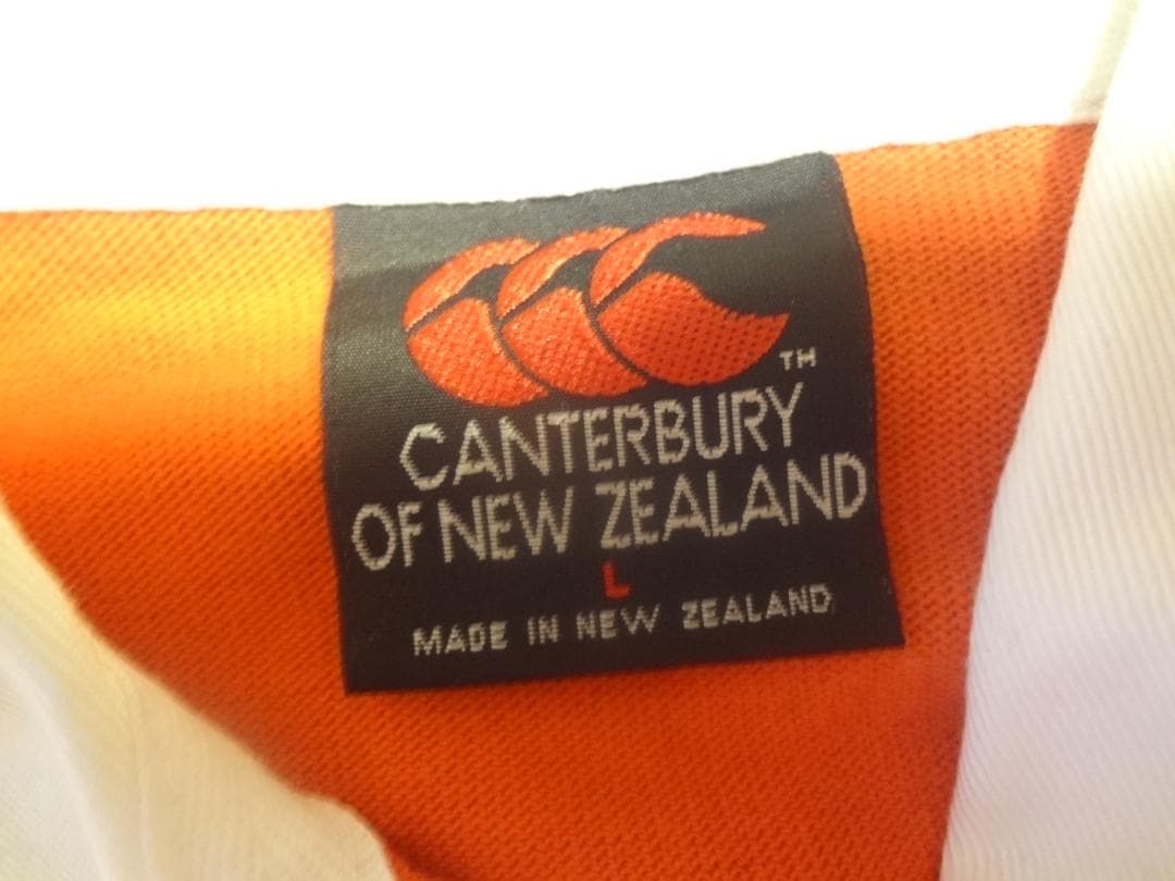 CANTERBURY オレンジ 長袖 ラガーシャツ L