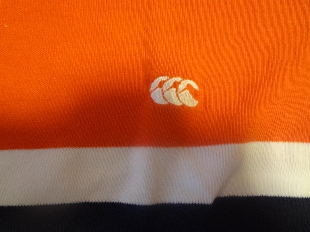 CANTERBURY オレンジ 長袖 ラガーシャツ L