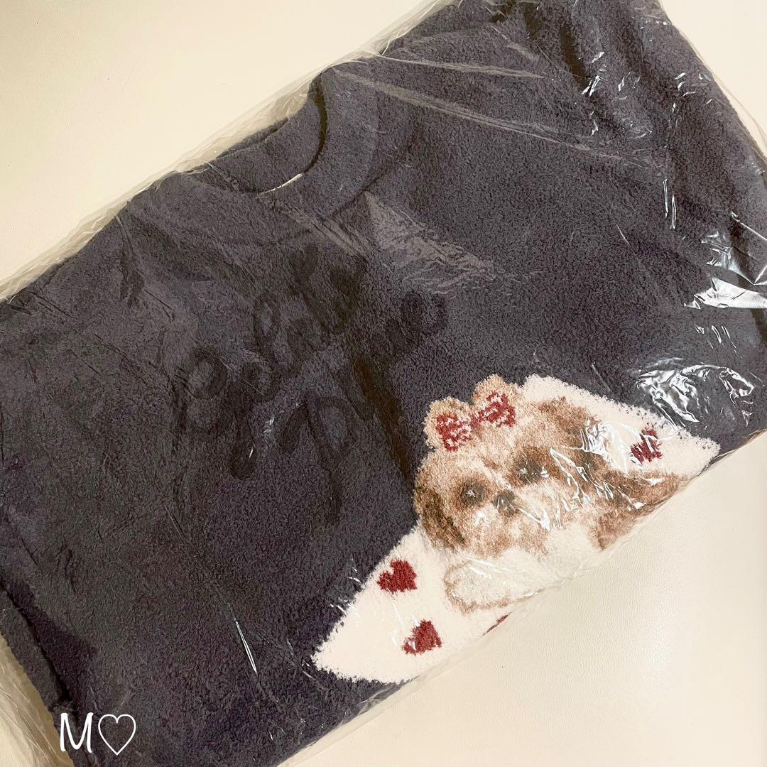 ジェラートピケ シーズー ジャガードワンピース ネイビー 新品 犬柄 ドッグいぬ