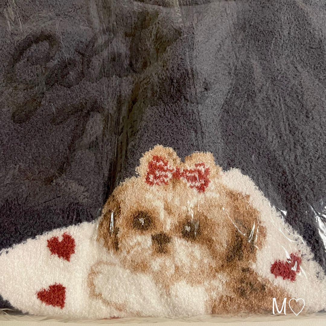 ジェラートピケ シーズー ジャガードワンピース ネイビー 新品 犬柄 ドッグいぬ