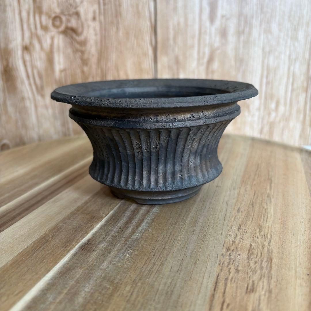 小野瀬一さん　しのぎ　陶器鉢　植木鉢