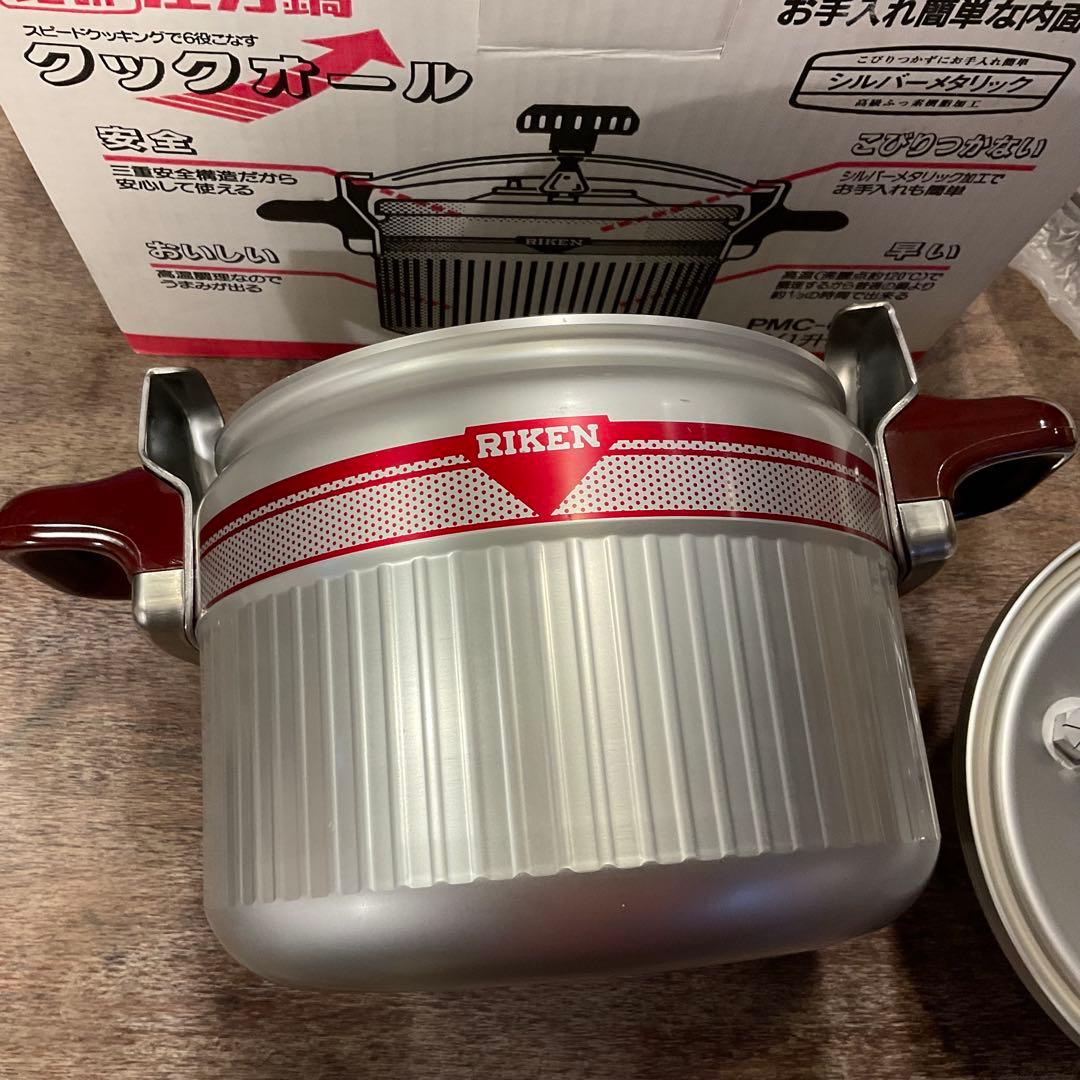 新品未使用！理研 圧力鍋 6リットルRIKEN リケン 一升炊 PMC-600