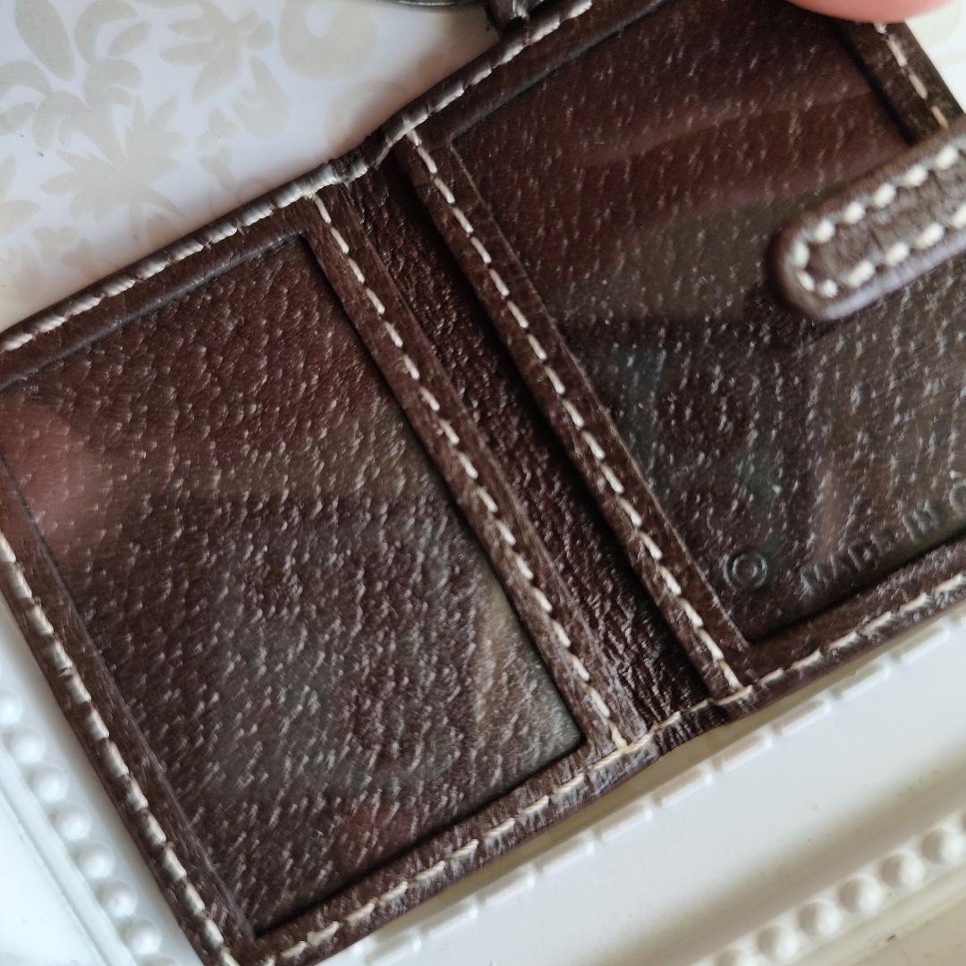 新品　未使用　COACH　コーチ　キーホルダー　写真入れ　レザー　ブラウン