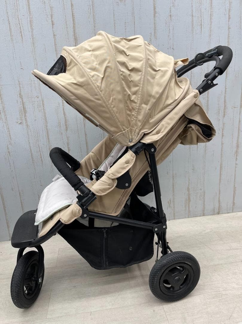 エアバギー ココブレーキ 三輪ベビーカー ベージュ エアポンプ 外出用品