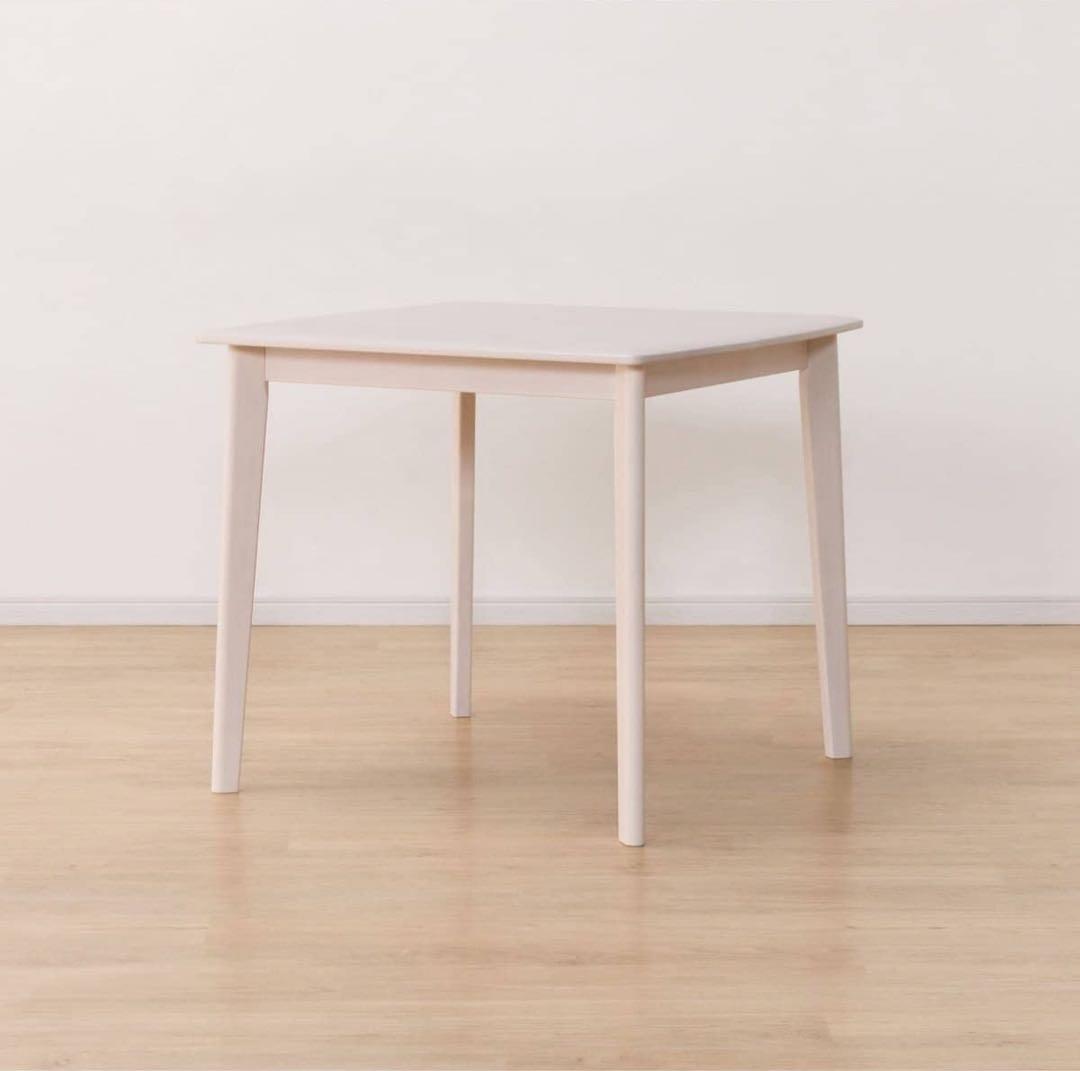 ダイニングテーブル (アルナス DF 80 WW) ホワイトウォッシュ