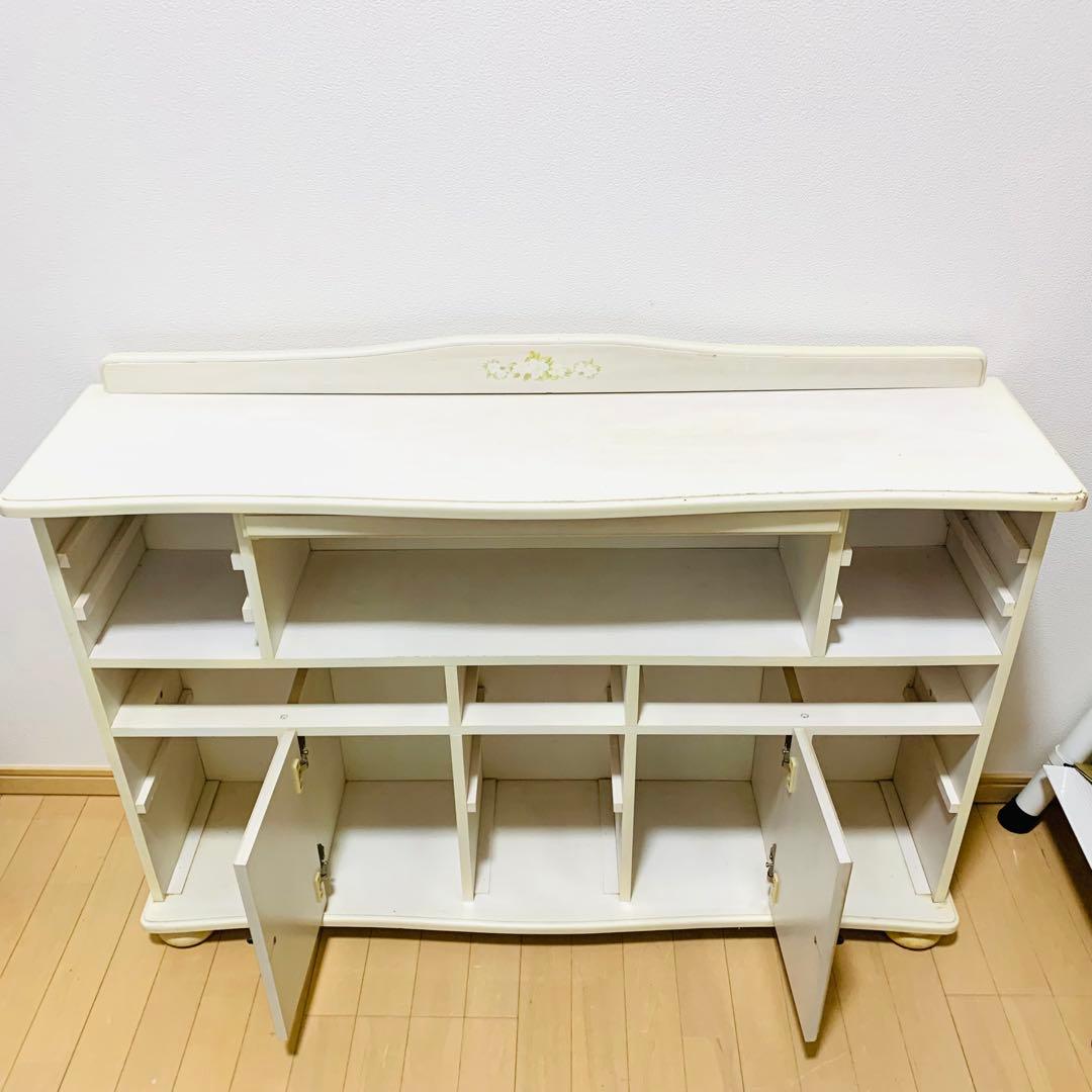 ロココ調 6段 チェスト ジャスミン　アンティーク 姫系　　キャビネット 白家具